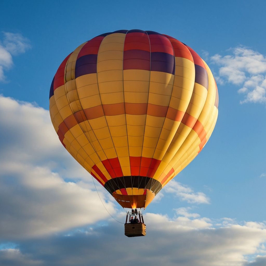 Klaar voor je ballonvaart avontuur? - decoratieve achtergrondafbeelding